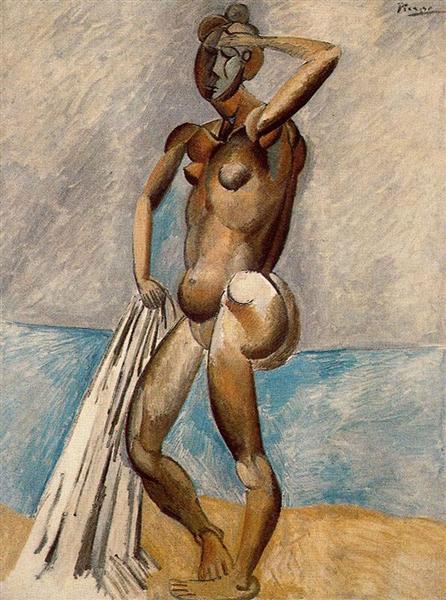 Pablo Picasso Classical Oil Painting Bather Baigneuse Cubism
